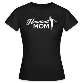 Handball mom mom mom t shirt gift - Women's T-Shirt - black - Front - AI Model Female 172 dark (172cm)