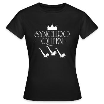 Synchro Queen Synchronized Swimmer Gift - Women's T-Shirt - black - Front - AI Model Female 172 dark (172cm)
