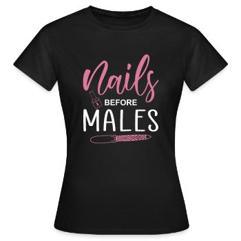 Nail Artist Shirt Gift - Women's T-Shirt - black - Front - AI Model Female 172 dark (172cm)