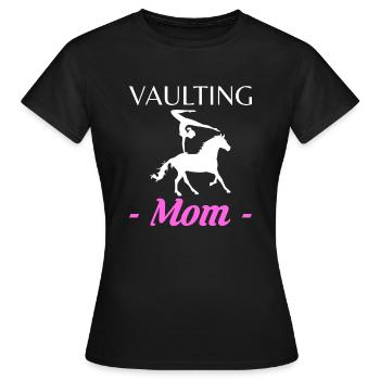 Vaulting Mom Shirt Geschenk Voltagieren - Frauen T-Shirt - Schwarz - Vorne - AI Model Female 172 dark (172cm)