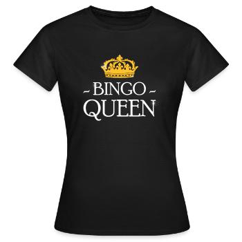 Bingo Queen Shirt Geschenk - Frauen T-Shirt - Schwarz - Vorne - AI Model Female 172 dark (172cm)
