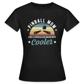 Maman flipper comme une maman ordinaire mais flipper cool - T-shirt Femme - noir - Devant - AI Model Female 172 dark (172cm)