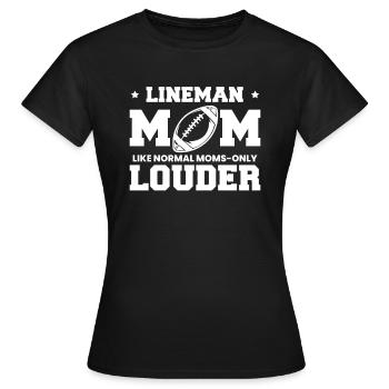 Lineman Maman Comme Maman Normale Seulement Chemise plus forte - T-shirt Femme - noir - Devant - AI Model Female 172 dark (172cm)