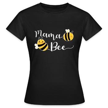 Mama Bee Shirt Geschenk Mutter Muttertag - Frauen T-Shirt - Schwarz - Vorne - AI Model Female 172 dark (172cm)