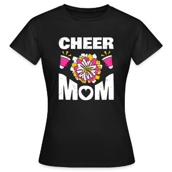 Cheer Mom Chemise Mère Cheerleader Cadeau - T-shirt Femme - noir - Devant - AI Model Female 172 dark (172cm)
