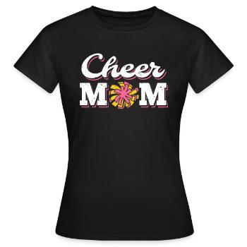 Cheer Mom Chemise Mère Cheerleader Cadeau - T-shirt Femme - noir - Devant - AI Model Female 172 dark (172cm)
