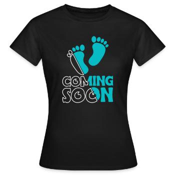 Coming Soon Mama Schwanger Shirt Geschenk - Frauen T-Shirt - Schwarz - Vorne - AI Model Female 172 dark (172cm)