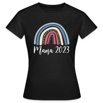 Vintage Retro Mama 2023 Shirt Gift - Women's T-Shirt - black - Front - AI Model Female 172 dark (172cm)