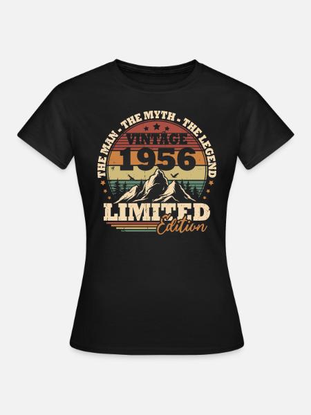 1956 Vintage Retro Verjaardagscadeau 67 Jaar - Vrouwen T-shirt - zwart