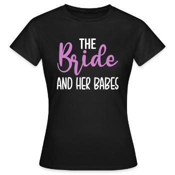 La mariée et ses bébés - T-shirt Femme - noir - Devant - AI Model Female 172 dark (172cm)