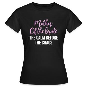 Brides Mom Mother Of The Bride Brautmutter Shirt - Frauen T-Shirt - Schwarz - Vorne - AI Model Female 172 dark (172cm)