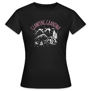 Glamping Grand-mère Chemise Cadeau Grand-mère Grand-mère Grand-mère - T-shirt Femme - noir - Devant - AI Model Female 172 dark (172cm)