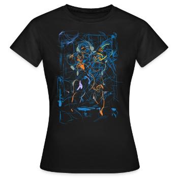 Abstract Fantasy - Women's T-Shirt - black - Front - AI Model Female 172 dark (172cm)