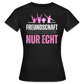 Beste Freunde FREUND Kumpel Kumpels - Frauen T-Shirt - Schwarz - Vorne - AI Model Female 172 dark (172cm)