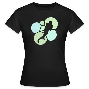 American Football Footballspieler Quarterback - Frauen T-Shirt - Schwarz - Vorne - AI Model Female 172 dark (172cm)