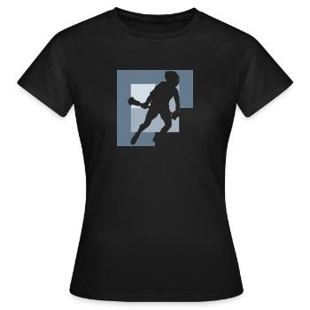 Lacrosse Crosse Lacrosse Boîte de raquette - T-shirt Femme - noir - Devant - AI Model Female 172 dark (172cm)