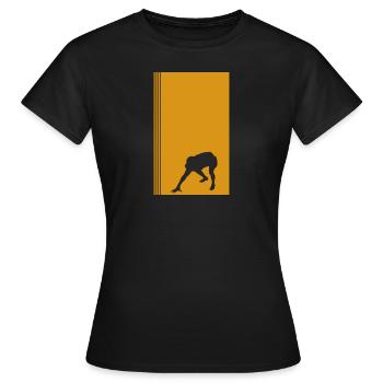 Footballeur de football américain Touchdown Footballeur - T-shirt Femme - noir - Devant - AI Model Female 172 dark (172cm)