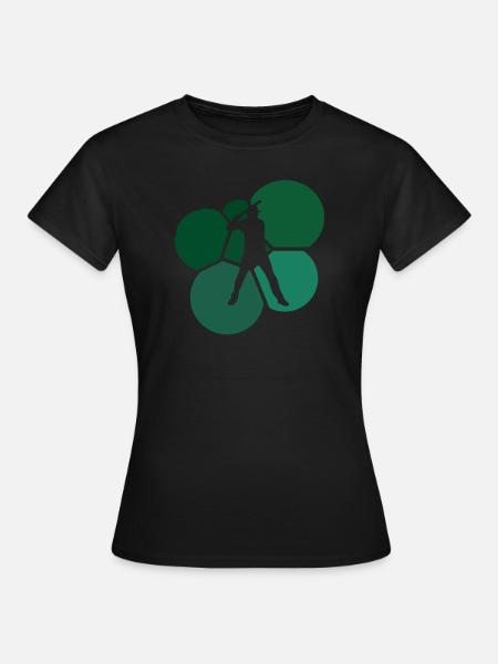 Baseball Batting Fielding Bat - Frauen T-Shirt - Schwarz