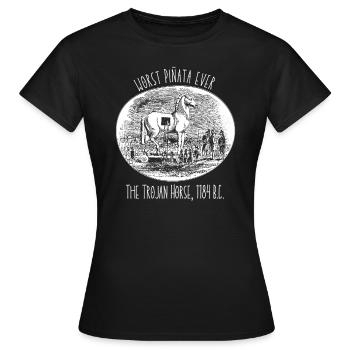 La pire piñata de tous les temps – Cheval de Troie Design - T-shirt Femme - noir - Devant - AI Model Female 172 dark (172cm)