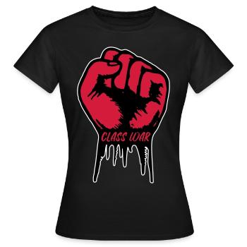 Class War – Faust - Frauen T-Shirt - Schwarz - Vorne - AI Model Female 172 dark (172cm)