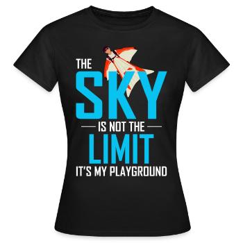 Wingsuit fliegen Base Jumping Fallschirmspringen Wingsuiting - Frauen T-Shirt - Schwarz - Vorne - AI Model Female 172 dark (172cm)