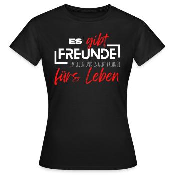Beste Freunde FREUND Kumpel Kumpels - Frauen T-Shirt - Schwarz - Vorne - AI Model Female 172 dark (172cm)