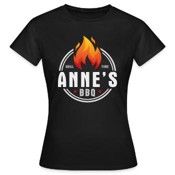 Annes BBQ - Women's T-Shirt - black - Front - AI Model Female 172 dark (172cm)