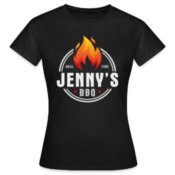 Jennys BBQ - Women's T-Shirt - black - Front - AI Model Female 172 dark (172cm)