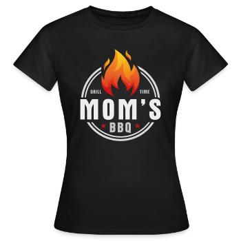 Moms BBQ - Women's T-Shirt - black - Front - AI Model Female 172 dark (172cm)