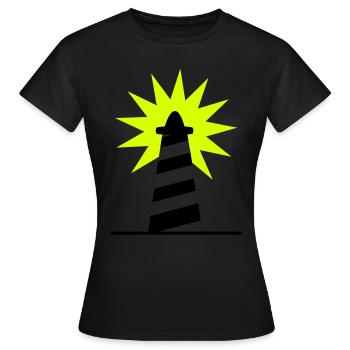Lighthouse bright sunlight 2c - Women's T-Shirt - black - Front - AI Model Female 172 dark (172cm)