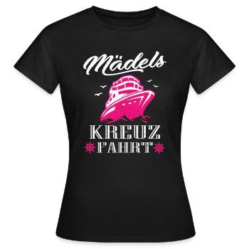Kreuzfahrtschiff Urlaub Mädels Kreuzfahrt Cruise - Frauen T-Shirt - Schwarz - Vorne - AI Model Female 172 dark (172cm)