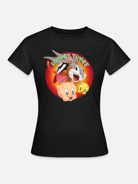 Looney Tunes logo group - T-shirt dam - svart