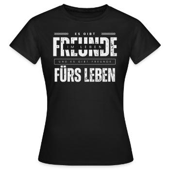 Beste Freunde FREUND Kumpel Kumpels - Frauen T-Shirt - Schwarz - Vorne - AI Model Female 172 dark (172cm)