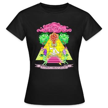 Rick Et Morty Pyramide Wubba Lubba Dub Dub - T-shirt Femme - noir - Devant - AI Model Female 172 dark (172cm)