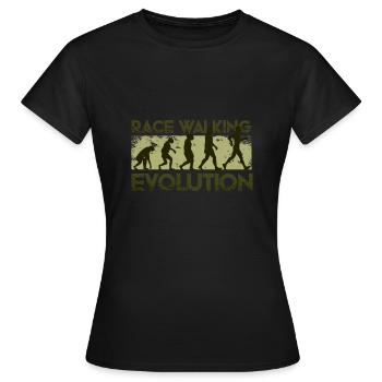 Walking, Walking Evolution - Women's T-Shirt - black - Front - AI Model Female 172 dark (172cm)
