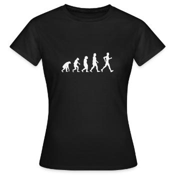 Walking, Walking Evolution - Women's T-Shirt - black - Front - AI Model Female 172 dark (172cm)