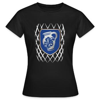 Hessian Äppler, cider - Women's T-Shirt - black - Front - AI Model Female 172 dark (172cm)
