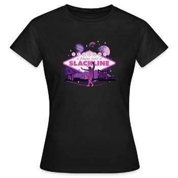 Slackline, Urbain & Lifestyle - T-shirt Femme - noir - Devant - AI Model Female 172 dark (172cm)
