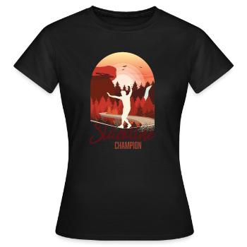 Slackline, Balance Sport - T-shirt Femme - noir - Devant - AI Model Female 172 dark (172cm)
