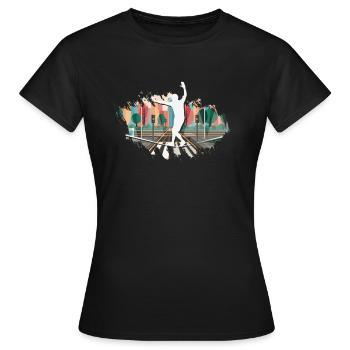 Slackline, Urbain, Lifestyle & City - T-shirt Femme - noir - Devant - AI Model Female 172 dark (172cm)