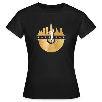 Slackline, Urbain & Lifestyle - T-shirt Femme - noir - Devant - AI Model Female 172 dark (172cm)