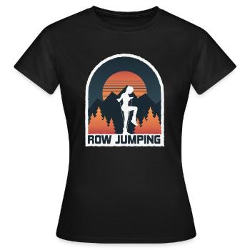 Rope Jumping Rope Jumping Woman - Women's T-Shirt - black - Front - AI Model Female 172 dark (172cm)
