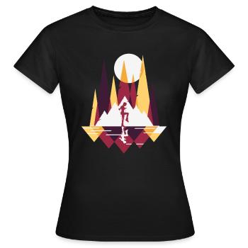 Rope Jumping Rope Jumping Woman - Women's T-Shirt - black - Front - AI Model Female 172 dark (172cm)