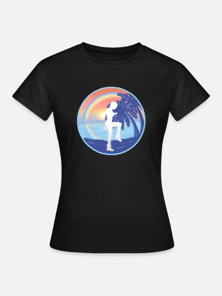 Rope Jumping Rope Jumping Frau - Frauen T-Shirt - Schwarz