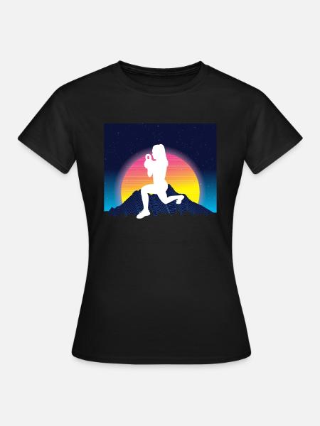Vaporwave HIIT - Frauen T-Shirt - Schwarz