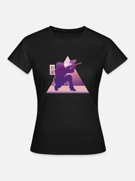 Vaporwave Paintball - Frauen T-Shirt - Schwarz