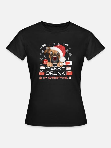 Boxer Weihnachtsmarkt - Frauen T-Shirt - Schwarz