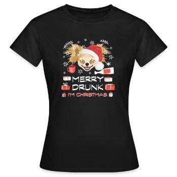 Marché de Noël de Chihuahua - T-shirt Femme - noir - Devant - AI Model Female 172 dark (172cm)