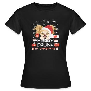 Marché de Noël de Chihuahua - T-shirt Femme - noir - Devant - AI Model Female 172 dark (172cm)