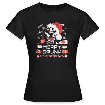 Marché de Noël dalmate - T-shirt Femme - noir - Devant - AI Model Female 172 dark (172cm)